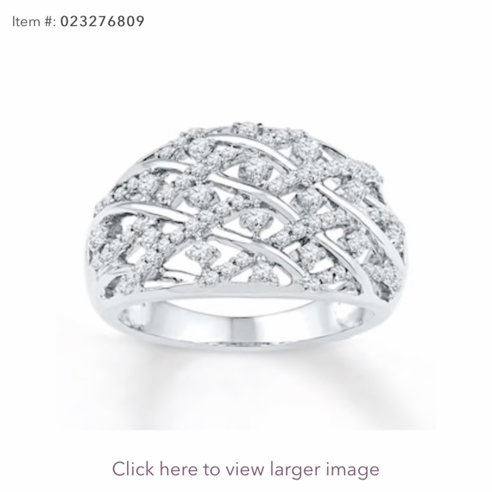 1/2 carat diamond cocktail ring in sterling silver